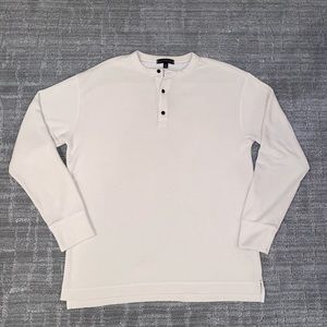 Banana Republic Henley Sweater Cream Men’s Medium